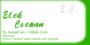elek csepan business card